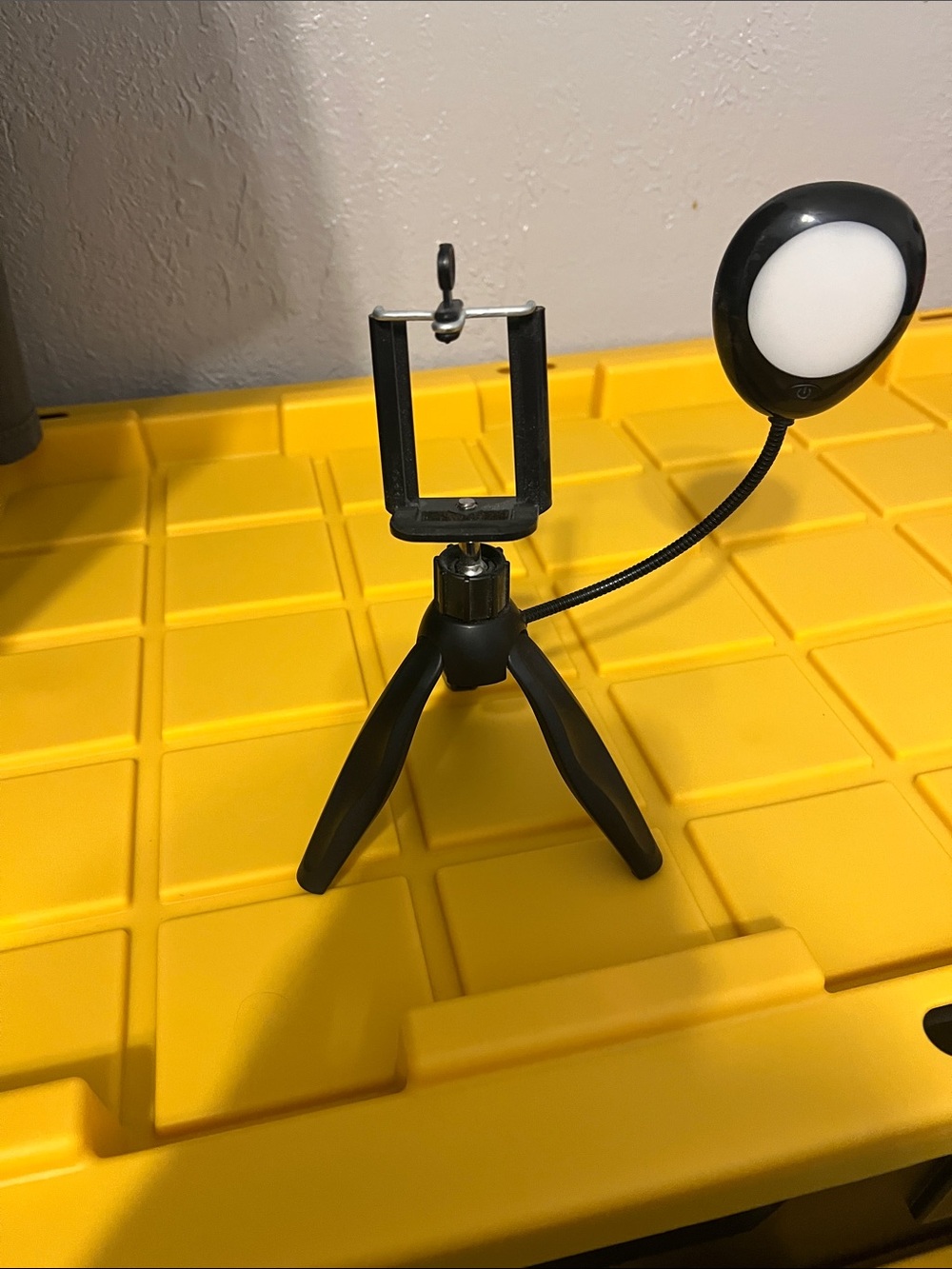 Small Tripod with Clip-On LED Light